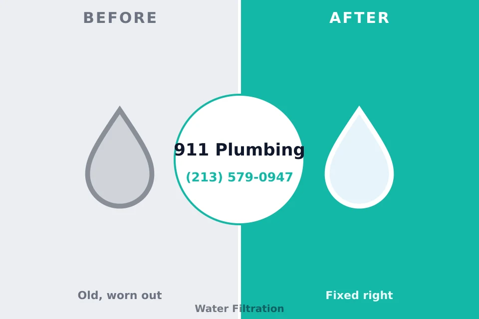 Before and after: plumbing repair Midway South, TX